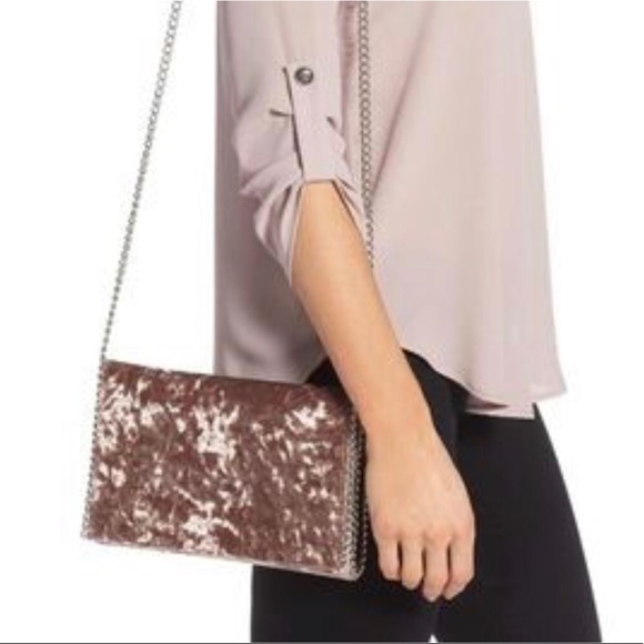 Chelsea 28 pink velvet crossbody bag - Picture 2 of 6